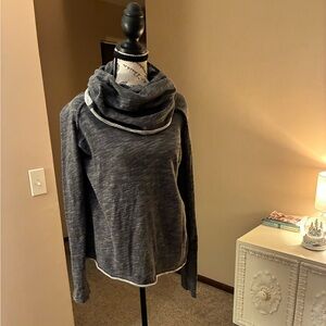 Free People Charcoal Cowl Neck Sweater